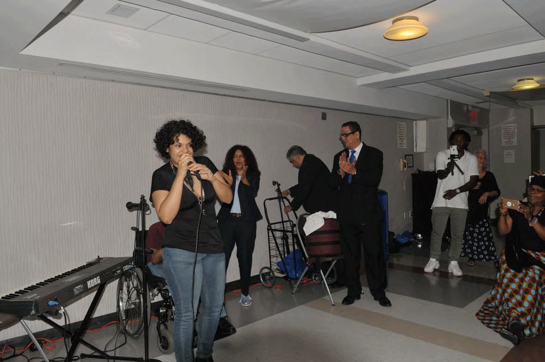 Andre Veloz performing after the panel “Music and the (Re)Making of Identities in the Diaspora: Comparative Study of Haitians & Dominicans” co-sponsored by the CUNY Haitian Studies Institute and CUNY Dominican Studies Institute. Brooklyn College, Sept. 6,