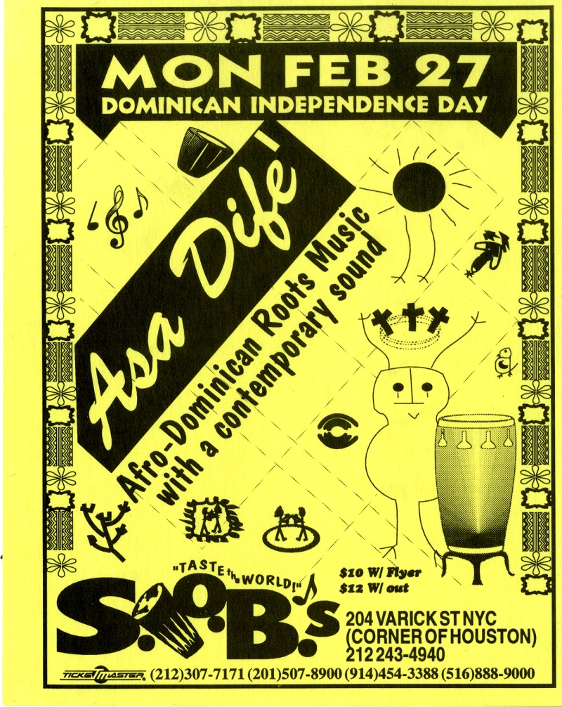 Asa Difé Flyer, February 27, 1995