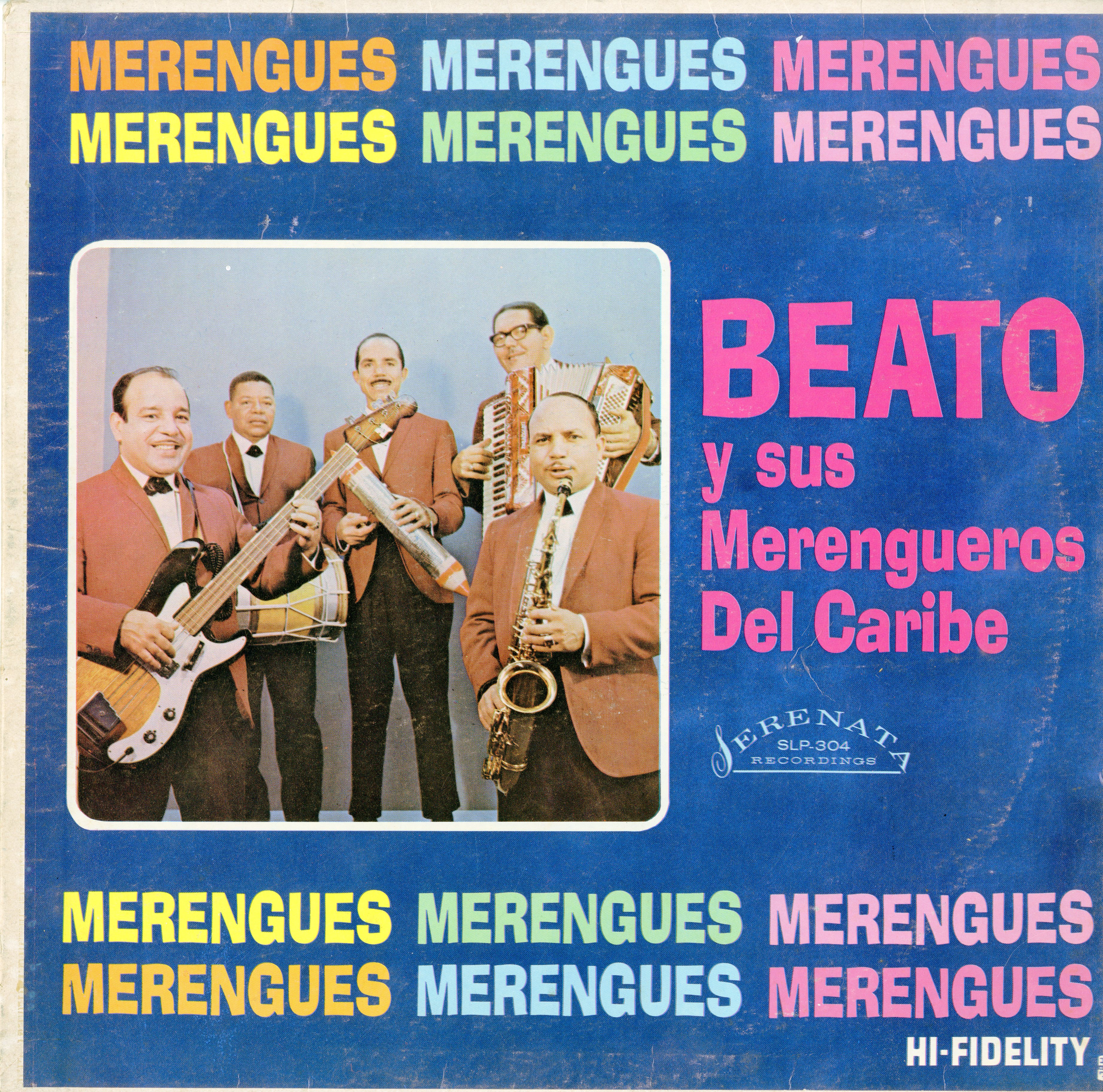 Beato y sus Merengueros Del Caribe LP Album Cover, 1960s