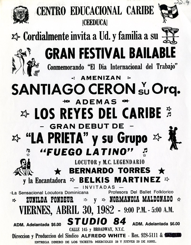 Great Dance Festival in Commemoration of International Workers Day Flyer, April 30, 1982