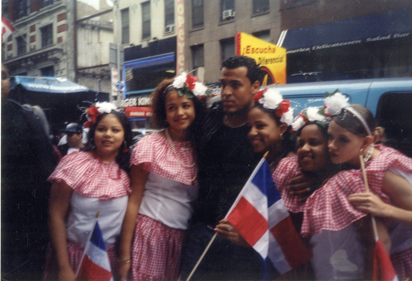 Lenny Santos from Aventura at the New York City Hispanic Day Parade, 2003