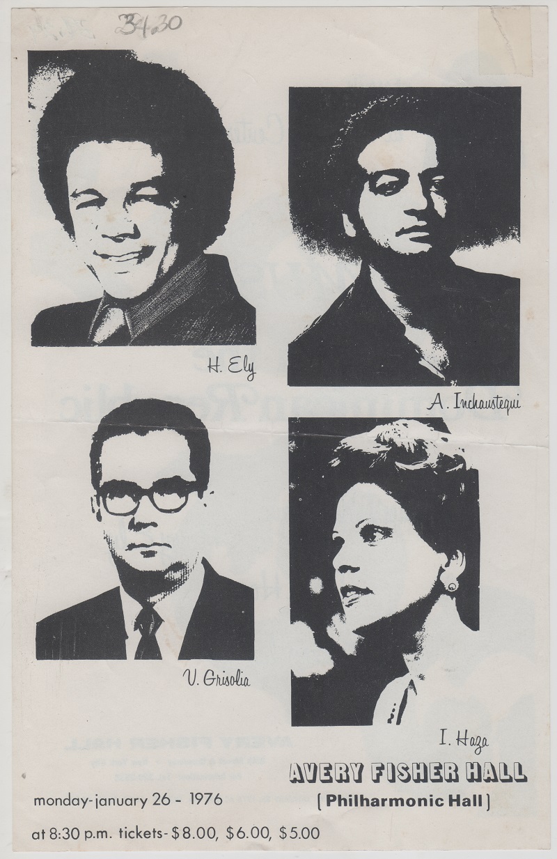 Music of the Dominican Republic Concert Program Page, January 26, 1976