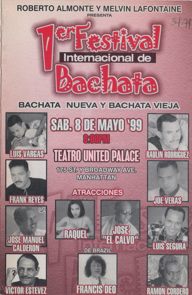 First International Bachata Festival Flyer, May 8, 1999