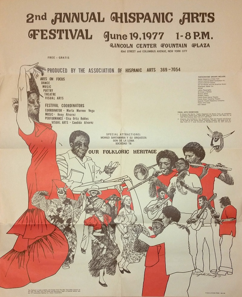2nd Annual Hispanic Arts Festival Flyer, June 19, 1977