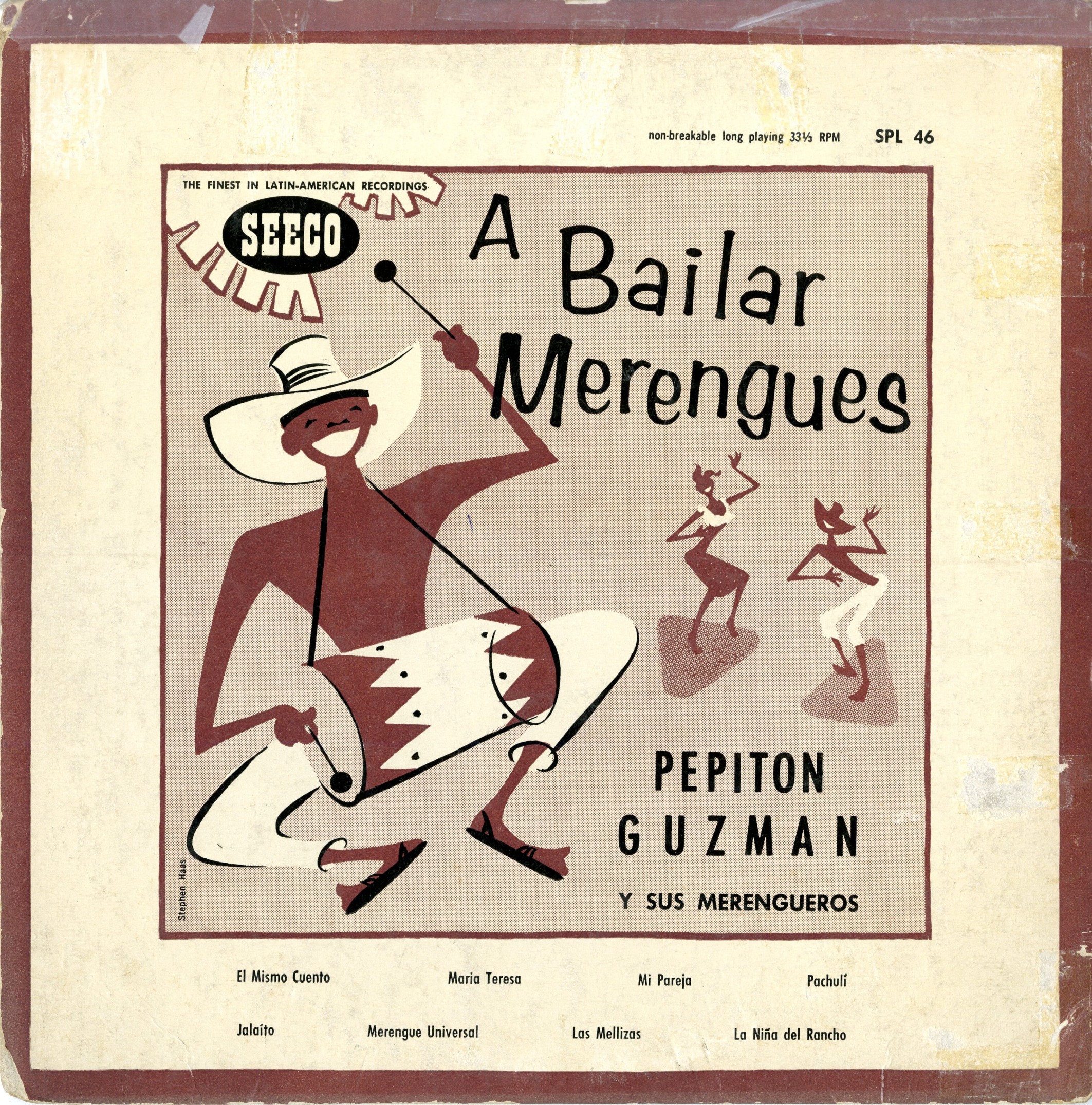 A Bailar Merengues, LP album cover, 1953