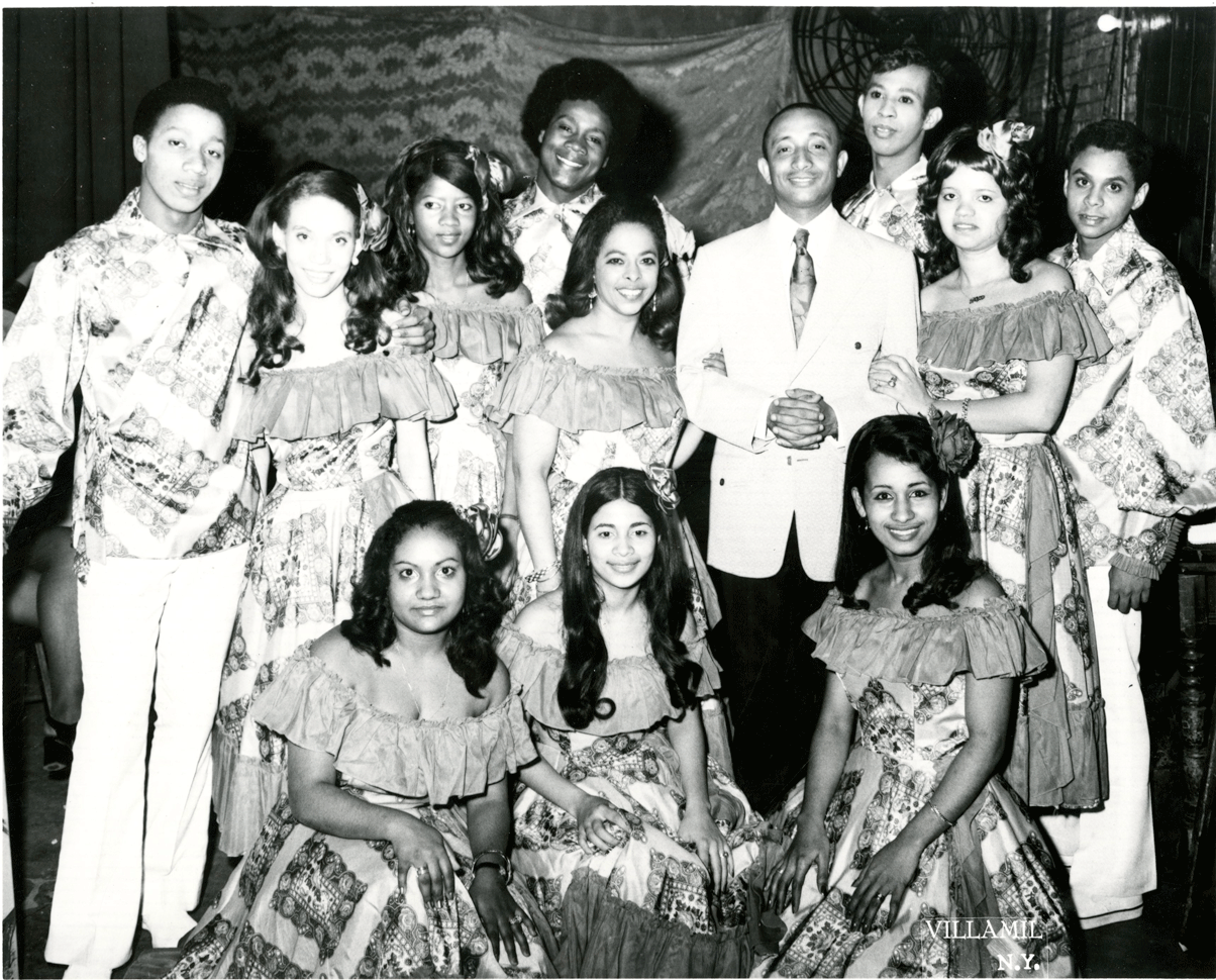 Rafael Solano with Normandía Maldonado y su Ballet Quisqueya at the San Juan Theater, ca. 1970s