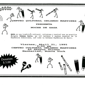 Noche de Gagá Event Flyer, April 23, 1995