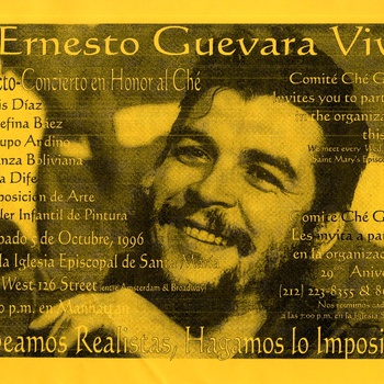 Commemorating Ernesto "Che" Guevara Performance Flyer, October 5, 1996