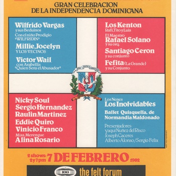 Fourth Annual Merengue Carnival Flyer, February 7, 1982