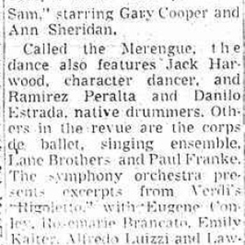Rockettes Introducing Merengue, ca. 1948
