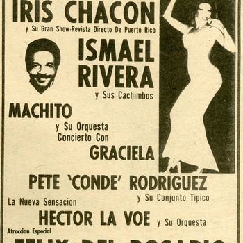 Advertisement for the Latino Music Festival, February 14, 1975