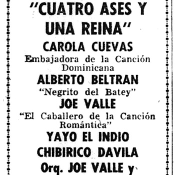 Club Caborrojeño Advertisement, November 4, 1960