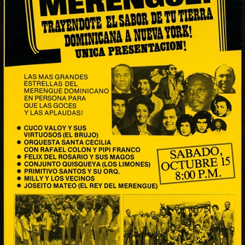 1er. festival del Merengue! Flyer, October 15, 1977